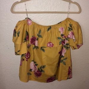 YELLOW OFF THE SHOULDER TOP